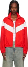 Nike Red Windrunner Sport Jacket In University Red/sail