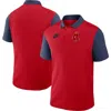 Nike Men's Red/navy Boston Red Sox Cooperstown Collection Color-block Victory Performance Polo Shirt