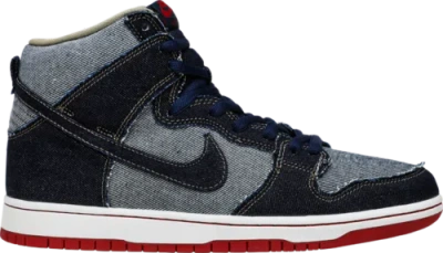 Pre-owned Nike Reese Forbes X Sb Dunk High Sneaker In Denim Size 8.5 - 881758 441 In Blue