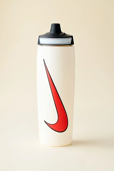 Nike Refuel 24 oz Squeeze Water Bottle In White At Urban Outfitters In Neutral