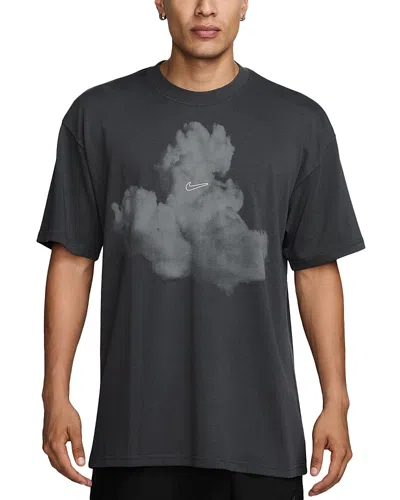 Nike Regular Fit Sportswear Max90 Tee In Anthracite