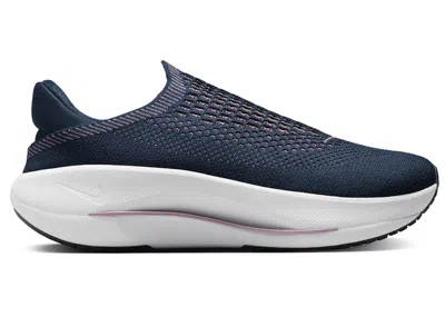 Pre-owned Nike Reina Easyon (women's) Sneakers In Armory Navy Blue/hot Fuchsia/plum Dust