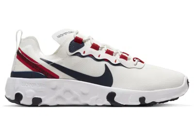 Pre-owned Nike Renew Element 55 White Obsidian Sneakers In Summit White/university Red/platinum Tint