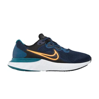 Pre-owned Nike Renew Run 2 'obsidian Bright Mango' In Blue