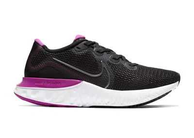 Pre-owned Nike Renew Run (women's) Sneakers In Black/white/fire Pink