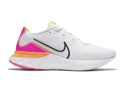 Pre-owned Nike Renew Run (women's) Sneakers In Platinum Tint/white/pink Blast In Multi