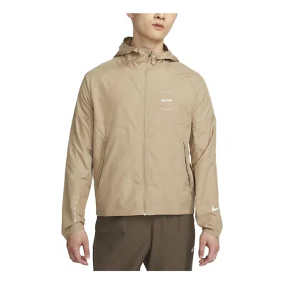 Nike Repel Miler Running Jacket 'khaki' In Neutral