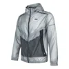 Nike Repel Wild Run Windrunner Casual Printing Running Sports Woven Jacket Gray In Black