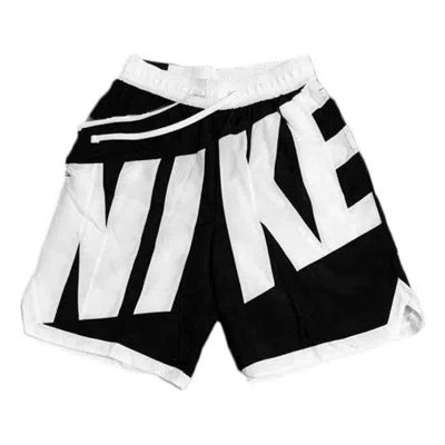 Nike Retro Large Logo Sports Quick Dry Shorts Black White In Multi