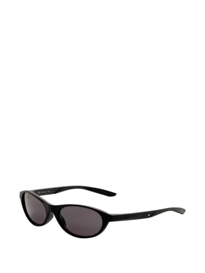 Nike Retro Oval-frame Sunglasses In Black