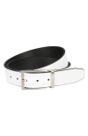 Nike Men's Core Perforated Reversible Belt In White,black