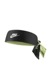 Nike Reversible Printed Head Tie In Metallic