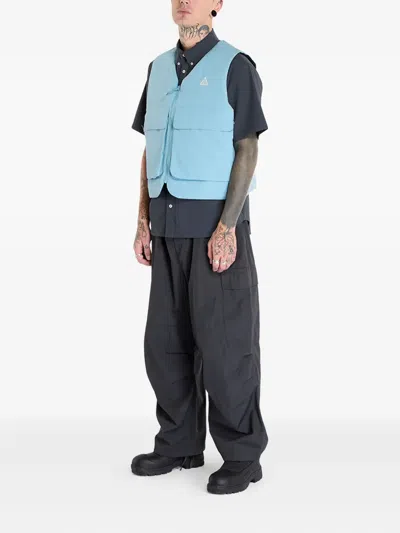 Nike Reversible Zip Vest In Blue