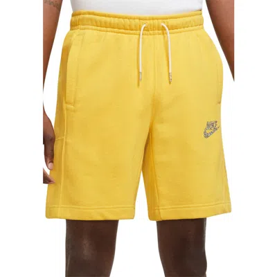 Nike Revival Fleece Shorts In Yellow