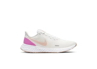 Pre-owned Nike Revolution 5 (women's) Sneakers In Summit White/fire Pink/washed Coral