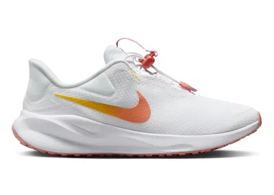 Pre-owned Nike Revolution 7 Easyon (women's) Sneakers In White/university Gold/magic Ember In Multi
