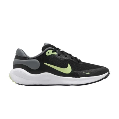 Pre-owned Nike Revolution 7 Gs 'black Barely Volt' | Kid's Size 2.5