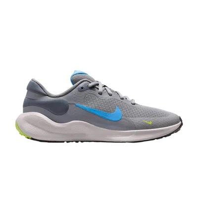Pre-owned Nike Revolution 7 Gs 'cement Grey University Blue' | Kid's Size 5.5 In Gray