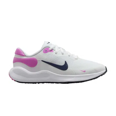Pre-owned Nike Revolution 7 Gs 'white Playful Pink Navy' | Kid's Size 3