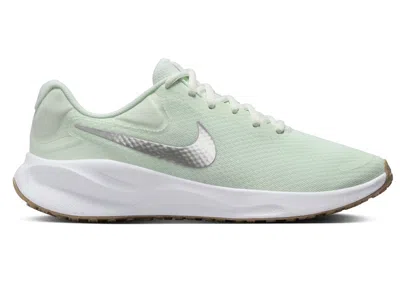 Pre-owned Nike Revolution 7 Metallic Silver (women's) Sneakers In Barely Green/white/platinum Tint