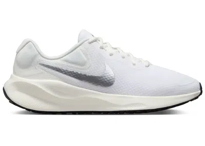 Pre-owned Nike Revolution 7 Metallic Silver (women's) Sneakers In White/sail/black In Multi