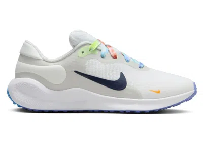 Pre-owned Nike Revolution 7 Next Nature Se Midnight Navy Sneakers In White/photon Dust/vapor Green In Multi