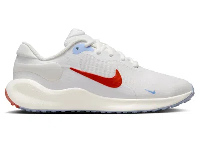 Pre-owned Nike Revolution 7 Picante Red Sneakers In Summit White/sail/psychic Blue