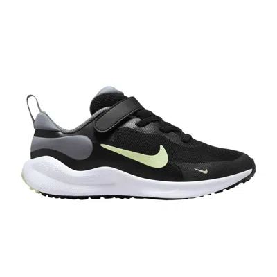 Pre-owned Nike Revolution 7 Ps 'black Barely Volt' | Kid's Size 12