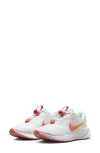 Nike Revolution 7 Road Running Shoe In White/gold/magic Ember