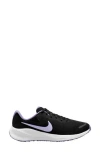 Nike Revolution 7 Road Running Sneaker In Black/lilac/white