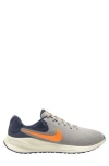 Nike Revolution 7 Road Running Sneaker In Iron Ore/orange/blue