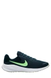 Nike Revolution 7 Road Running Sneaker In Navy/green/photon Dust