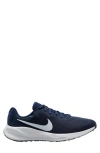 Nike Revolution 7 Road Running Sneaker In Navy/platinum/black