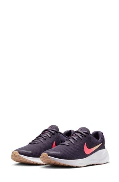 Nike Revolution 7 Road Running Sneaker In Raisin/crimson/white