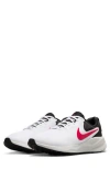 Nike Revolution 7 Road Running Sneaker In White/fire Red/black