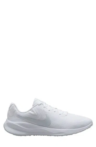Nike Revolution 7 Road Running Sneaker In White/pure Platinum/white