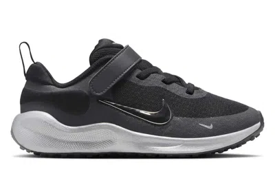 Pre-owned Nike Revolution 7 Se Metallic Silver Sneakers In Black/anthracite/smoke Grey