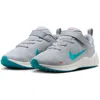 Nike Revolution 7 Sneaker In Grey/dusty Cactus/crimson