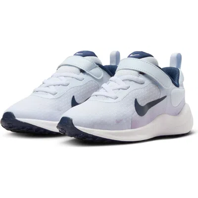 Nike Revolution 7 Sneaker In Grey/midnight Navy/lilac