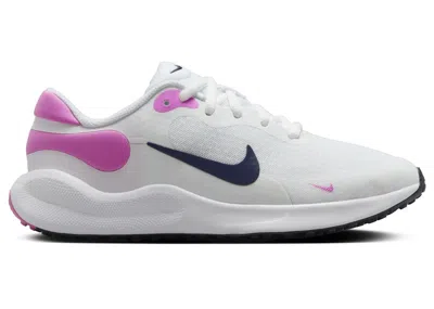 Pre-owned Nike Revolution 7 Sneakers In White/playful Pink/midnight Navy Blue