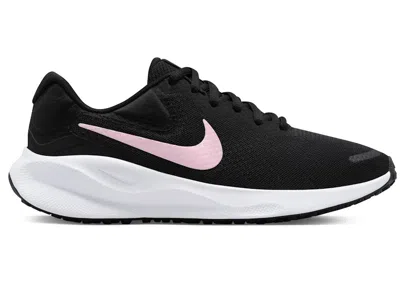 Pre-owned Nike Revolution 7 (women's) Sneakers In Black/white/medium Soft Pink In Multi