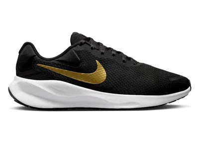Pre-owned Nike Revolution 7 (women's) Sneakers In Black/white/metallic Gold