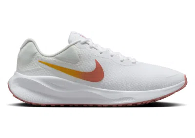Pre-owned Nike Revolution 7 (women's) Sneakers In White/university Gold/magic Ember