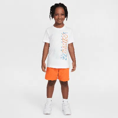 Nike Rhythm Little Kids' 2-piece Dri-fit Mesh Shorts Set In Orange