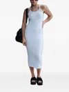 Nike Ribbed Midi Dress In Blue