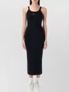 Nike Sportswear Chill Knit Tight Rib Midi Dress In Black