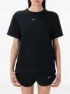 Nike Ribbed Short-sleeve Top In Black