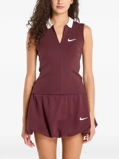 Nike Ribbed Sleeveless Top In Red