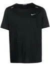 Nike Men's Miler Dri-fit Uv Short-sleeve Running Top In Black