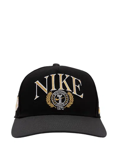 Nike Rise Logo Cap Hat In Black